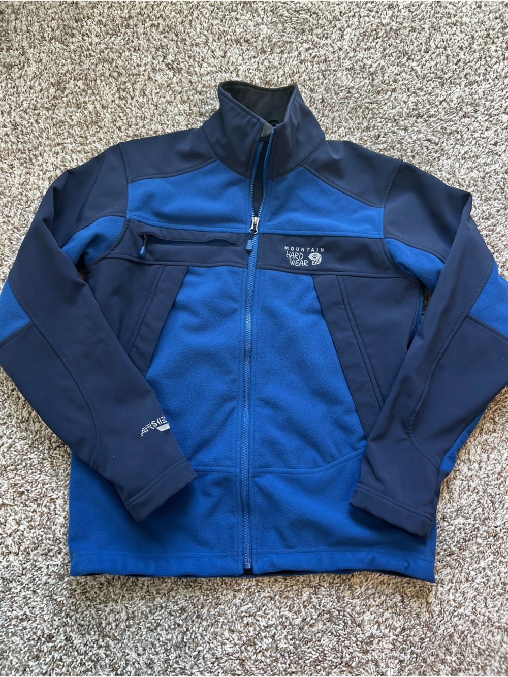 Mountain Hardwear Mountain Tech AirShield Windproof Fleece Full-Zip Jacket Sz S
